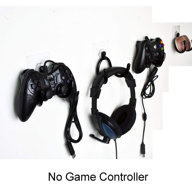 YYST Self â€“Adhesive Game Controller Wall Mount Storage Organizer Hanger Compatible with PS/Xbox/Series X Controller, Pro Controller Game Controller , Headphone , Cables ,etc- 4/PK - Image 5
